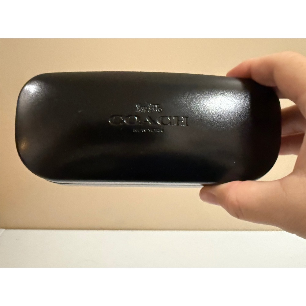 Coach New York Black Hard Shell Clamshell Sunglasses Eyeglasses Case